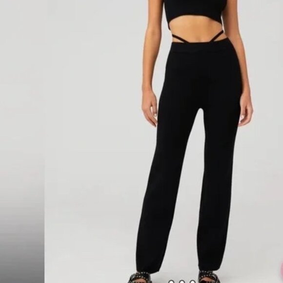 NWT | 4th & Reckless Scorpios Fine Knit Pink Trouser Pant Waist Tie Small - Picture 2 of 8